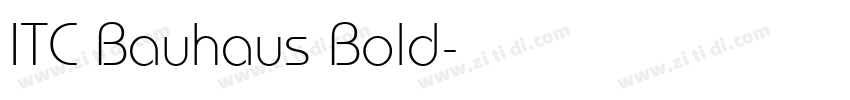 ITC Bauhaus Bold字体转换